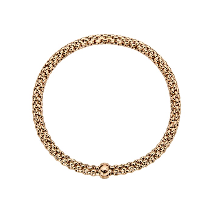 FOPE 18ct Rose Gold Flex'it Solo Bracelet