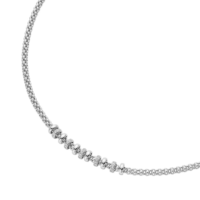 FOPE 18ct White Gold Flex'it Solo Necklace