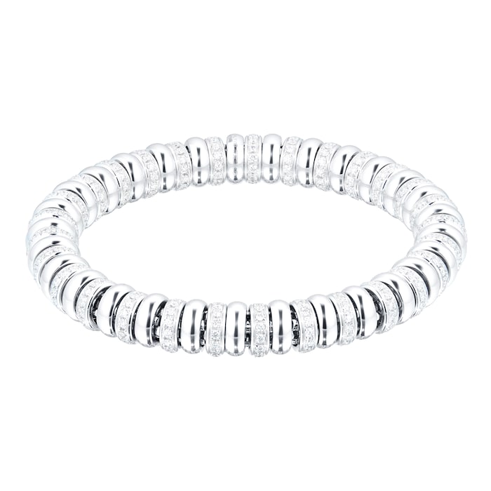 FOPE 18ct White Gold Flex'it Solo 2.80cttw Diamond Bracelet