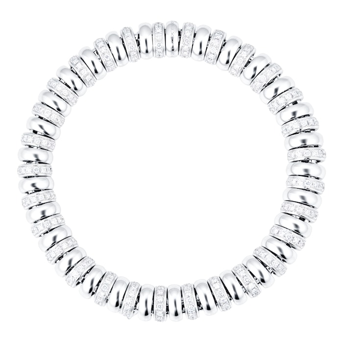 FOPE 18ct White Gold Flex'it Solo 2.80cttw Diamond Bracelet