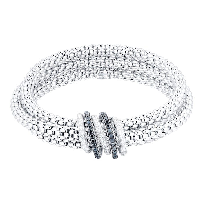 FOPE 18ct White Gold Solo MiaLuce 1.26cttw Diamond Bracelet