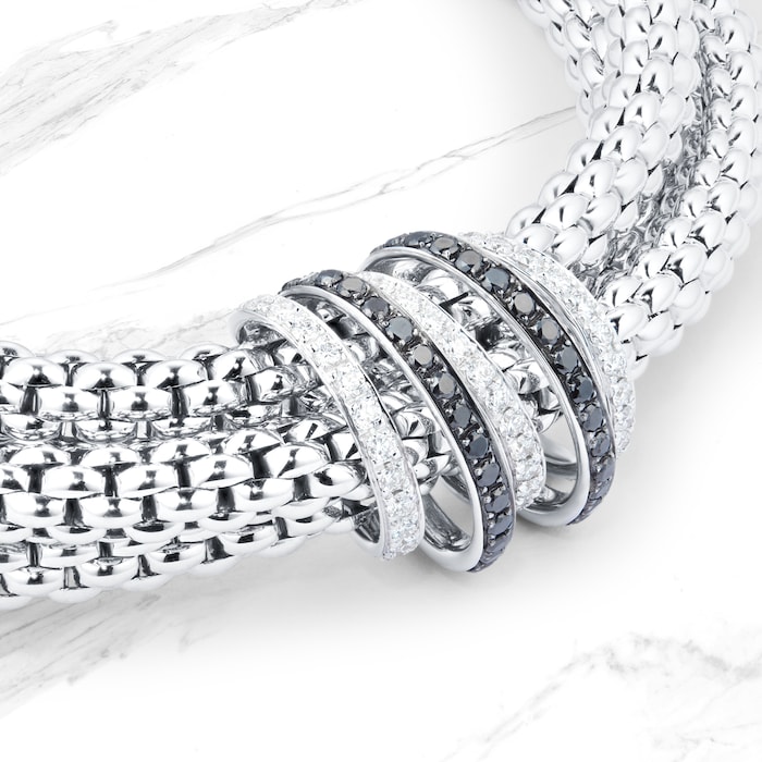 FOPE 18ct White Gold Solo MiaLuce 1.26cttw Diamond Bracelet