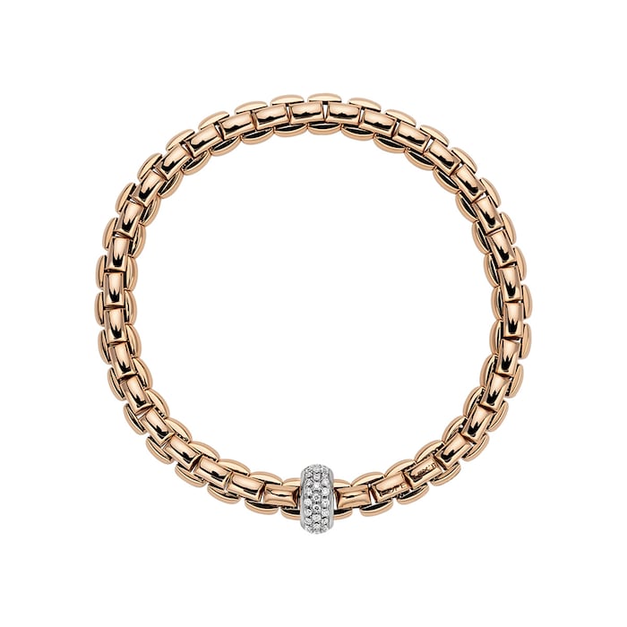 FOPE 18ct Rose & White Gold Flext'it Bracelet