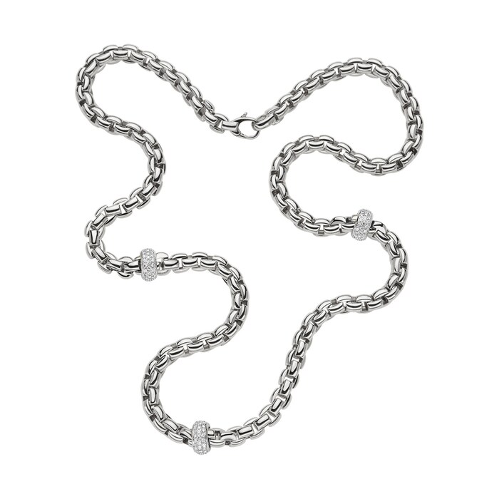 FOPE 18ct White Gold Flex'it 0.40cttw Diamond Necklace