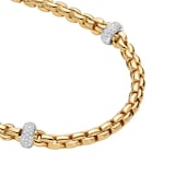 FOPE 18ct Yellow & White Gold Flext'it 0.52cttw Diamond Necklace