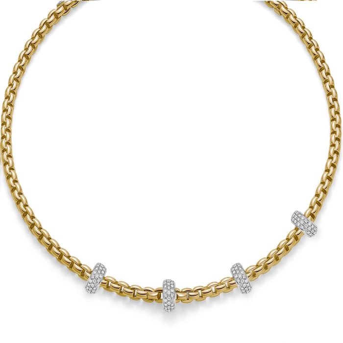FOPE 18ct Yellow & White Gold Flext'it Necklace