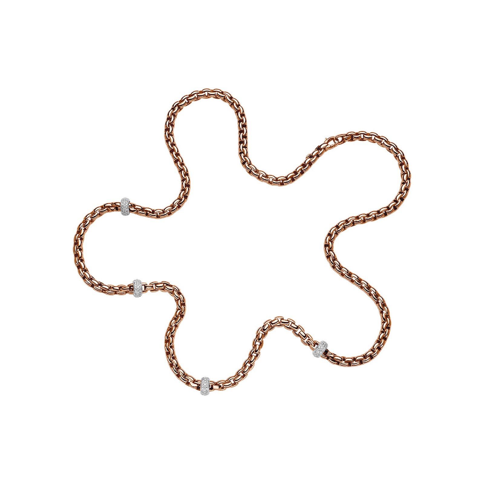 FOPE 18ct Rose & White Gold Flex'it Necklace
