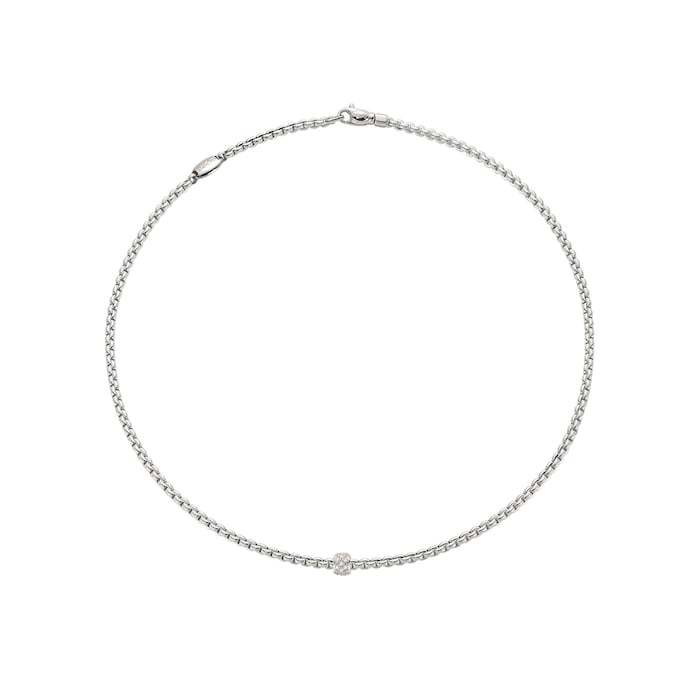 FOPE 18ct White Gold EKA Tiny Necklace