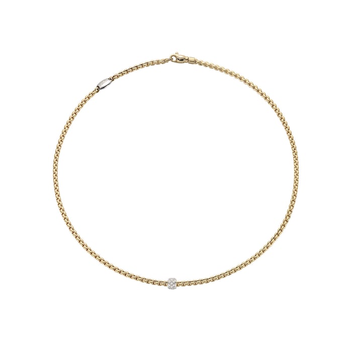 FOPE 18ct Yellow & White Gold EKA Tiny Necklace