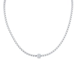 37250691 - 18ct White Gold EKA Tiny 0.19cttw Diamond Necklace