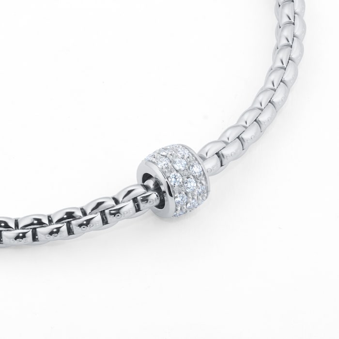 FOPE 18ct White Gold EKA Tiny 0.19cttw Diamond Necklace