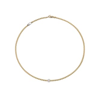 FOPE 18ct Yellow 
White Gold EKA Tiny 0.19cttw Diamond Necklace