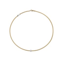 37250698 - 18ct Yellow & White Gold EKA Tiny 0.19cttw Diamond Necklace