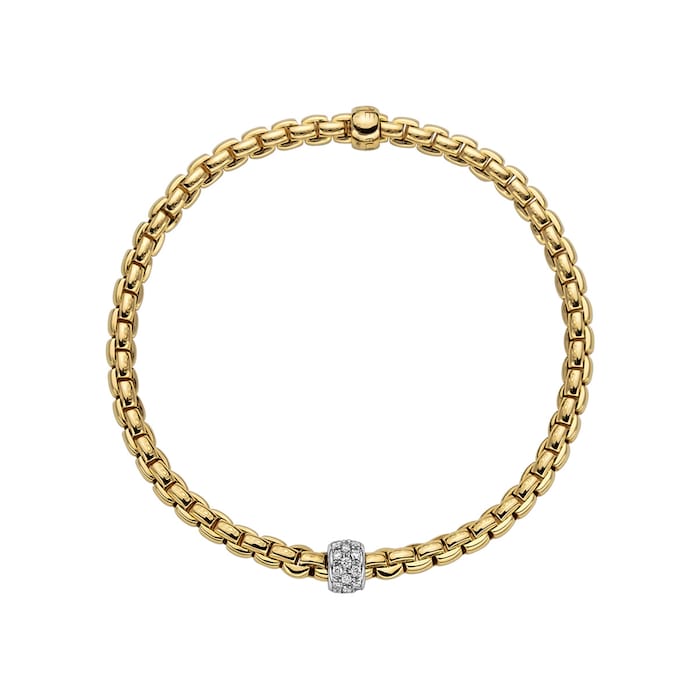 FOPE 18ct Yellow & White Gold EKA Tiny Bracelet