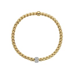 37250703 - 18ct Yellow & White Gold EKA Tiny 0.19cttw Diamond Bracelet