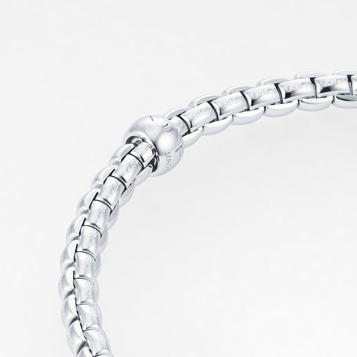 FOPE 18ct White Gold EKA Tiny 0.20cttw Diamond Bracelet