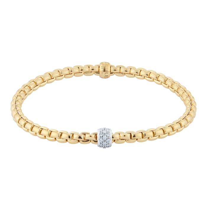 FOPE 18ct Yellow & White Gold EKA Tiny Bracelet