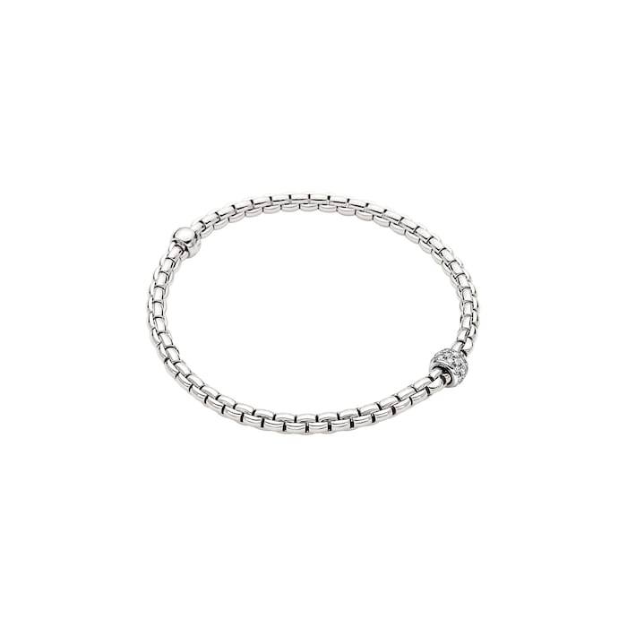 FOPE 18ct White Gold Eka Flex'it 0.20ct Diamond Bracelet