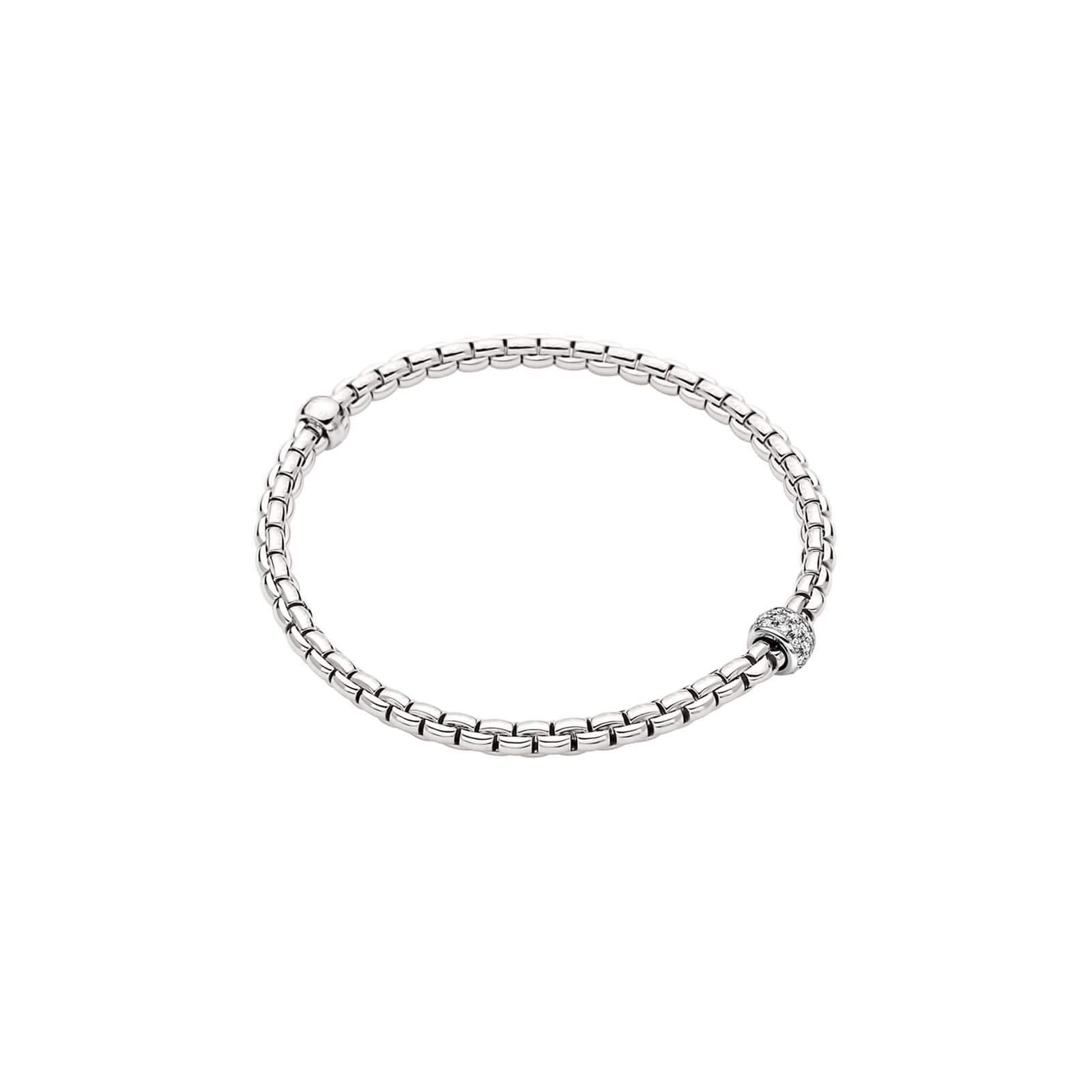 FOPE 18ct White Gold Eka Flex'it 0.20ct Diamond Bracelet