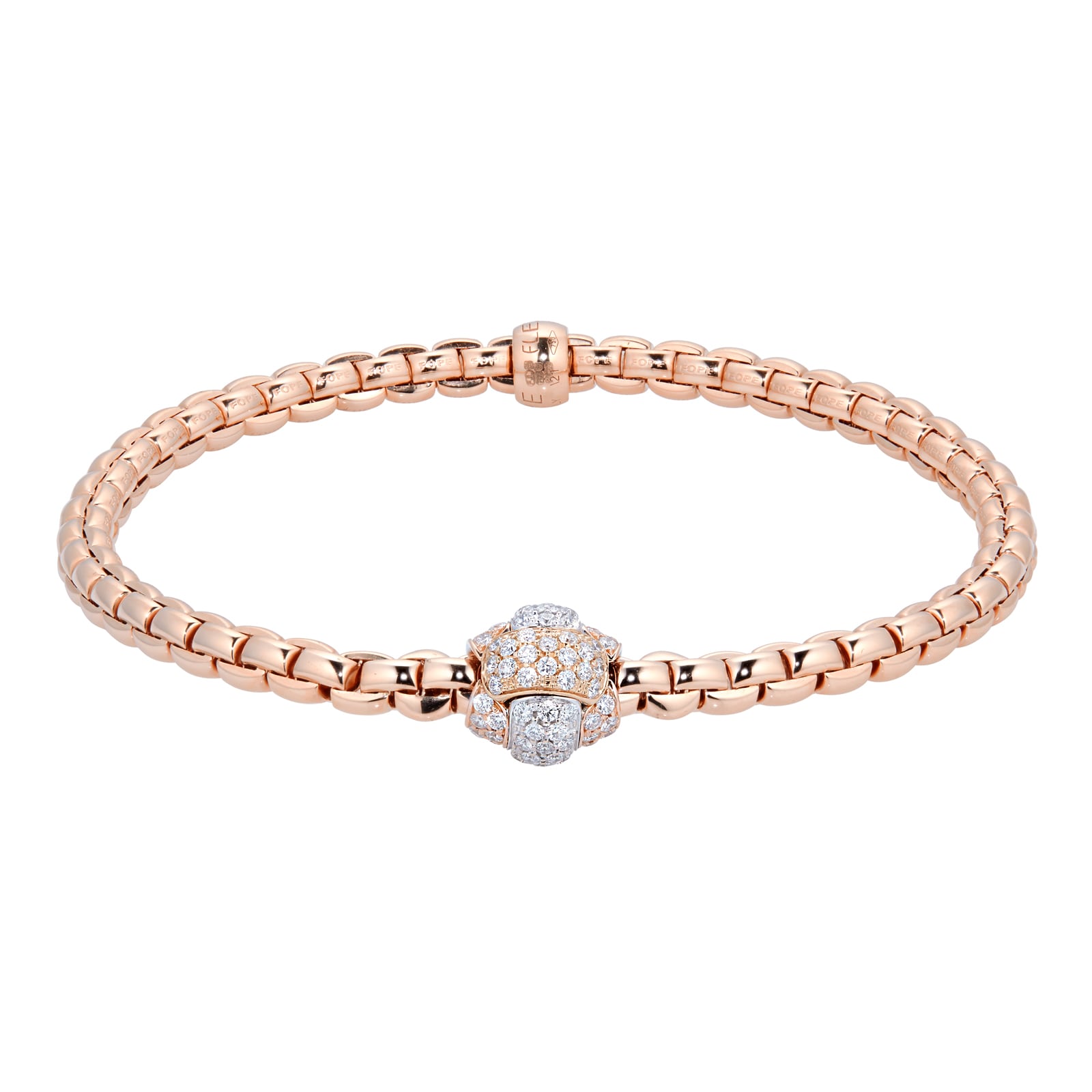 FOPE 18ct Rose Gold EKA Tiny Bracelet 73801BX_PB_R_XBX_00S | Goldsmiths