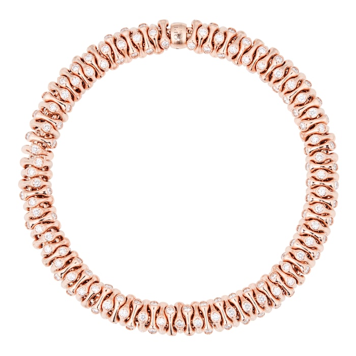 FOPE 18ct Rose Gold Flex'it 3.96cttw Diamond Prima Bracelet