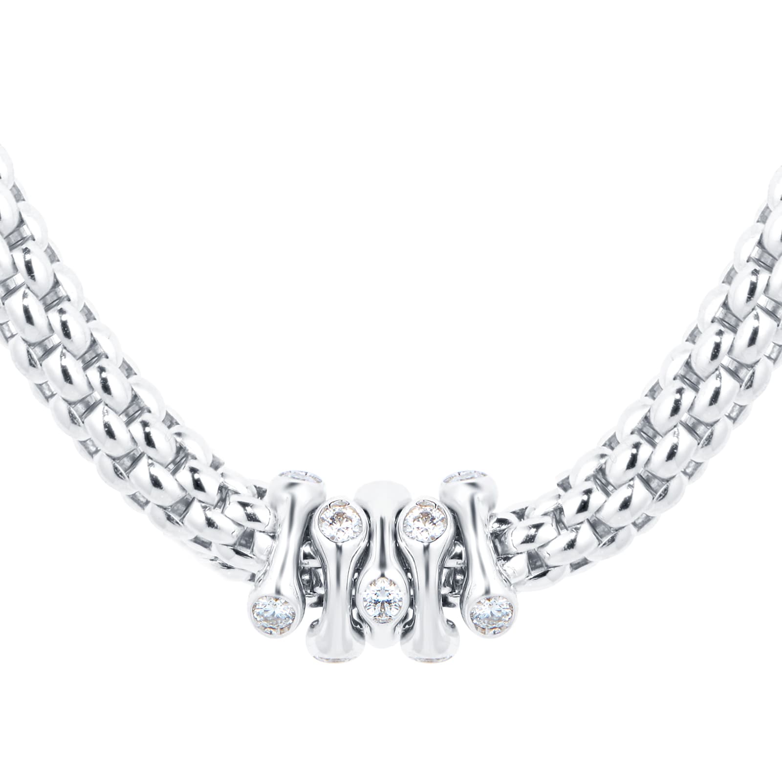 18ct White Gold Flex'it Prima 0.20cttw Diamond Necklace