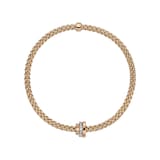 FOPE 18ct Rose & White Gold Flex'it Prima 0.10cttw Diamond Bracelet