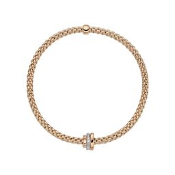 37250750 - 18ct Rose & White Gold Flex'it Prima 0.10cttw Diamond Bracelet