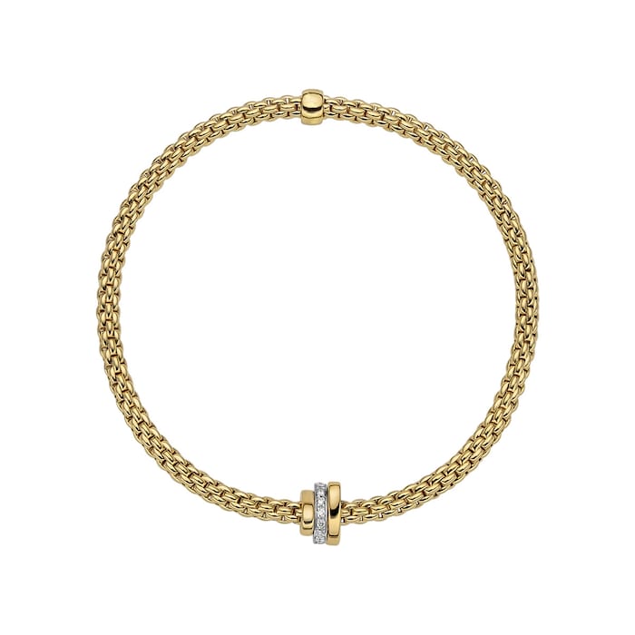 FOPE 18ct Yellow & White Gold Flex'it Prima Bracelet