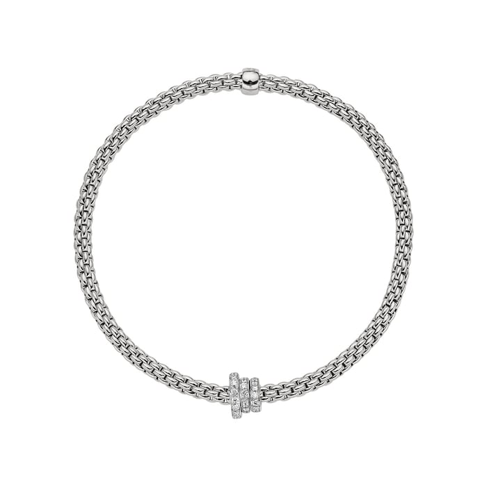 FOPE 18ct White Gold Flex'it Prima Bracelet