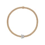 FOPE 18ct Rose & White Flex'it Prima Gold 0.31cttw Diamond Bracelet