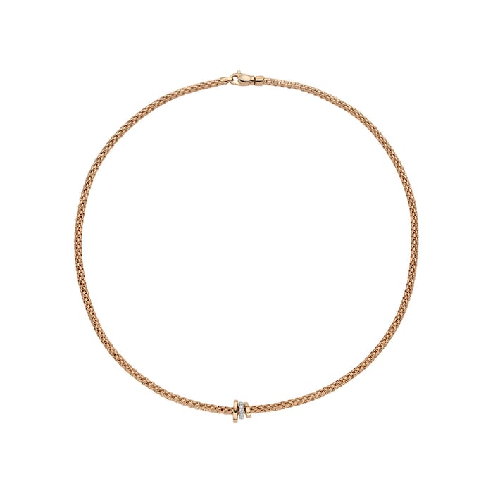 FOPE 18ct Rose & White Gold Flex'it Prima Necklace