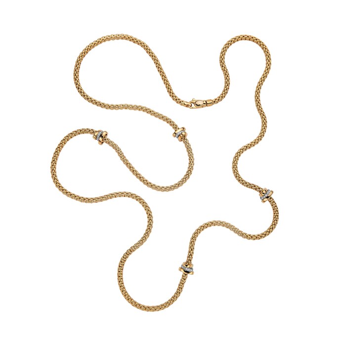 FOPE 18ct Yellow & White Gold Flex'it Prima Necklace