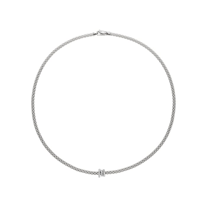 FOPE 18ct White Gold Flex'it Prima 0.31cttw Diamond Necklace