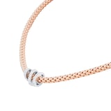 FOPE 18ct Rose & White Gold Flex'it Prima 0.31cttw Diamond Necklace