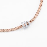 FOPE 18ct Rose & White Gold Flex'it Prima 0.31cttw Diamond Necklace