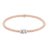 FOPE 18ct Rose & White Gold Flex'it Prima Bracelet