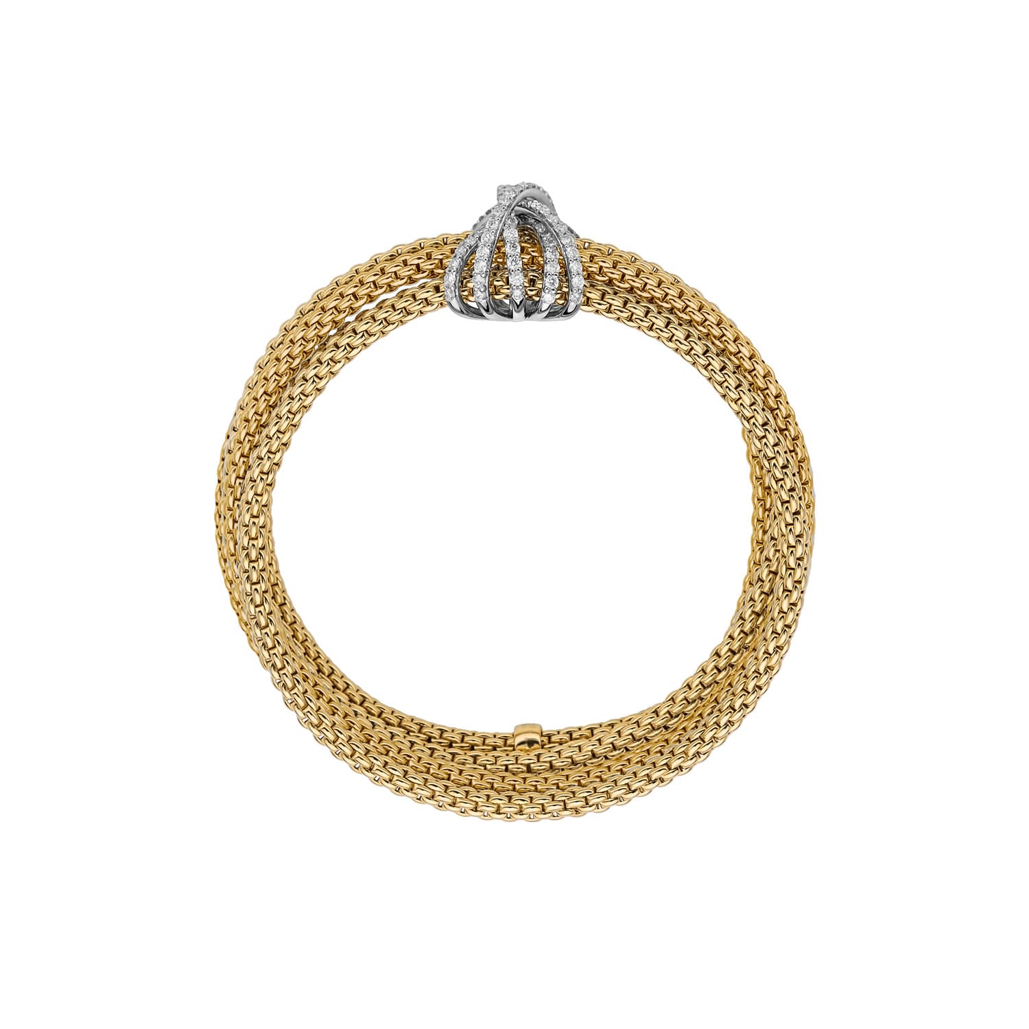 FOPE 18ct Yellow Gold Prima MiaLuce 1.31cttw Diamond Bracelet