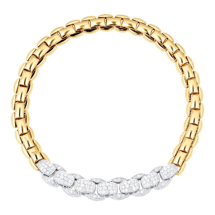 FOPE 18ct Yellow & White Gold Eka MiaLuce 2.51cttw Diamond Bracelet