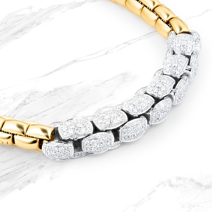 FOPE 18ct Yellow & White Gold Eka MiaLuce 2.51cttw Diamond Bracelet