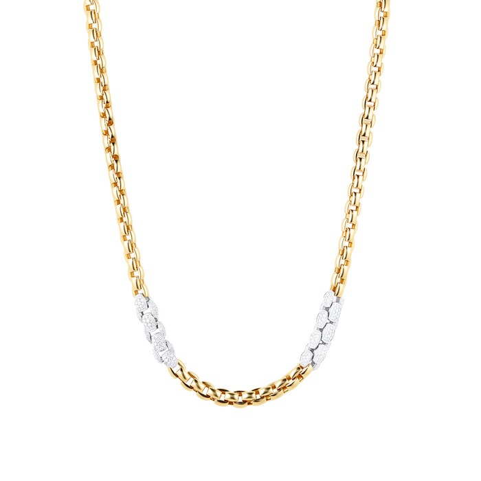 FOPE 18ct Yellow & White Gold 3.92cttw Diamond Eka MiaLuce Necklace