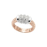 Fope 18ct Rose & White Gold Flex'it Solo 0.32cttw Diamond Ring