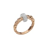 Fope 18ct Rose & White Gold Flex'it 0.22cttw Diamond Ring
