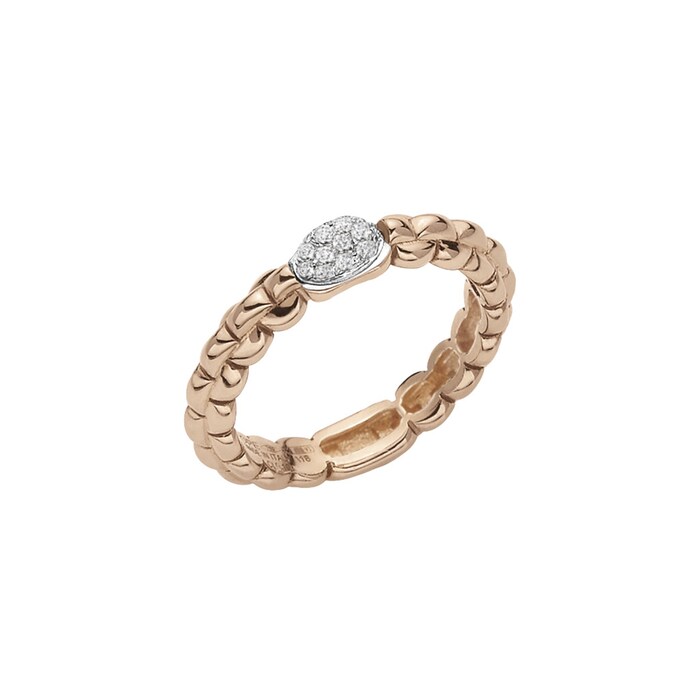 Fope 18ct Rose & White Gold Flex'it Eka Tiny Ring