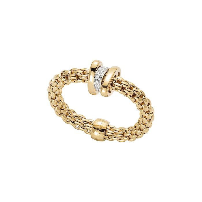 Fope 18ct Yellow & White Gold Flex'it Prima Ring