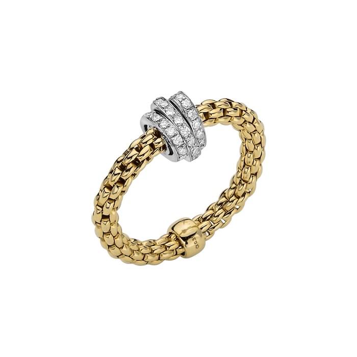 Fope 18ct Yellow & White Gold Flex'it Prima Ring