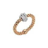 Fope 18ct Rose & White Gold Flex'it Prima 0.31cttw Diamond Ring