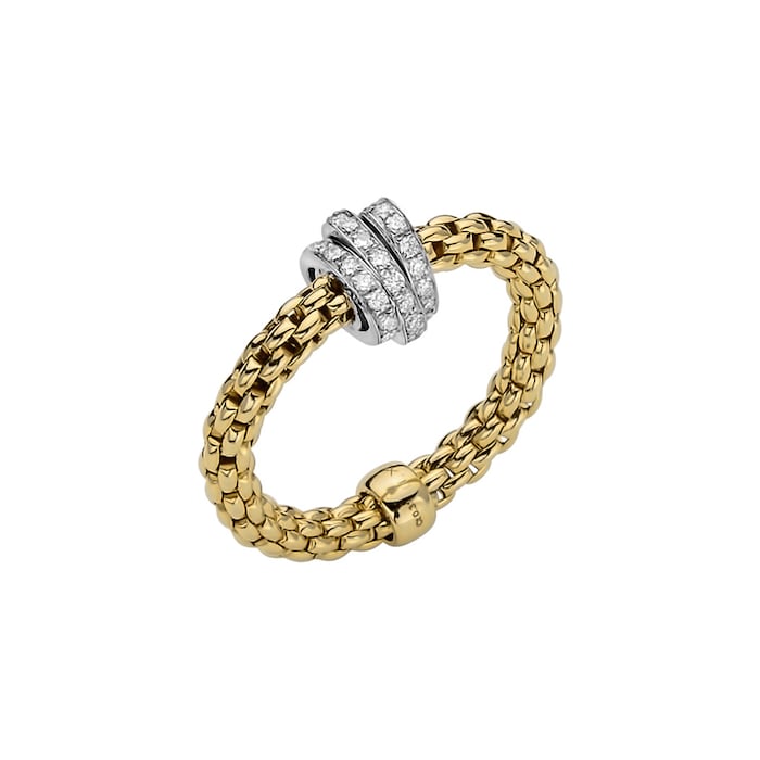 Fope 18ct Yellow & White Gold Flex'it Prima Ring