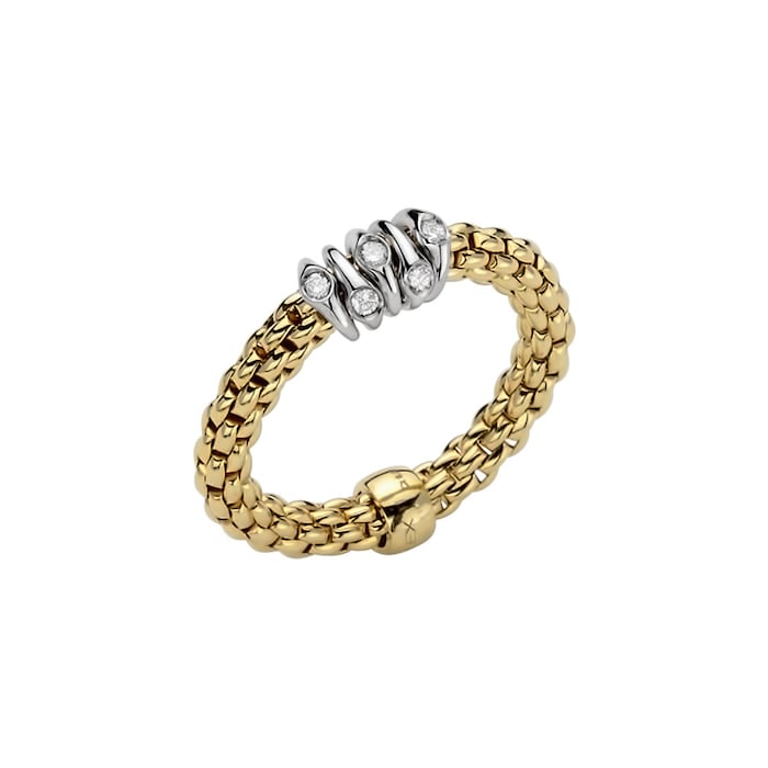 Fope 18ct Yellow & White Gold Flex'it Prima Ring