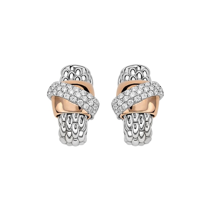 FOPE 18ct White Gold Flex'it Vendome Earrings